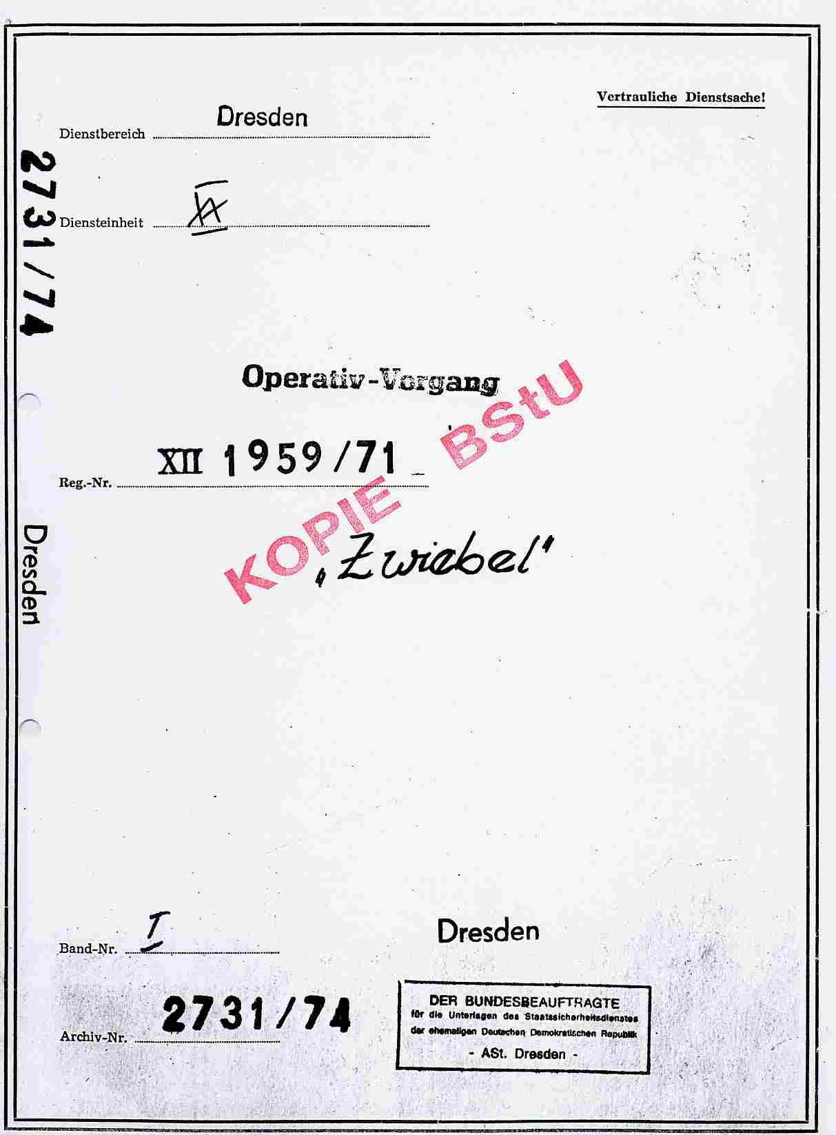 G�nter Knoblauch - Operativ Vorgang  "Zwiebel"