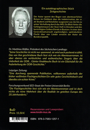 Chronik einer angek�ndigten Flucht - Buchr�ckseite -W